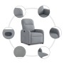 Sillón reclinable elevable de tela gris claro en Sillones | Comprar online en Foru.es