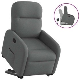 Sillón reclinable elevable de tela gris oscuro en Sillones | Comprar online en Foru.es