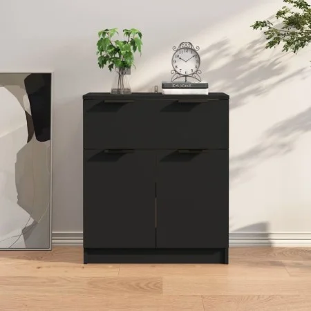 Black plywood sideboard 60x30x70 cm by vidaXL, Sideboards - Ref: Foro24-811089, Price: 90,05 €, Discount: %