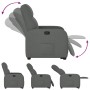 Sillón reclinable elevable de tela gris oscuro en Sillones | Comprar online en Foru.es