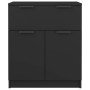 Aparador de madera contrachapada negro 60x30x70 cm de vidaXL, Aparadores - Ref: Foro24-811089, Precio: 92,01 €, Descuento: %