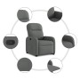 Sillón reclinable elevable de tela gris oscuro en Sillones | Comprar online en Foru.es
