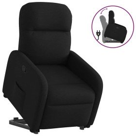 Sillón reclinable elevable tela negro en Sillones | Comprar online en Foru.es