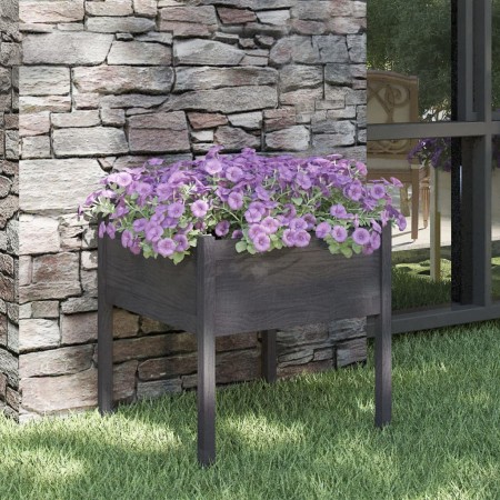 Jardinera de madera maciza de pino gris 70x70x70 cm de vidaXL, Maceteros y jardineras - Ref: Foro24-810813, Precio: 46,72 €, ...