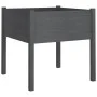 Jardinera de madera maciza de pino gris 70x70x70 cm de vidaXL, Maceteros y jardineras - Ref: Foro24-810813, Precio: 46,29 €, ...