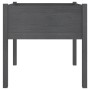 Jardinera de madera maciza de pino gris 70x70x70 cm de vidaXL, Maceteros y jardineras - Ref: Foro24-810813, Precio: 46,72 €, ...