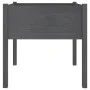 Jardinera de madera maciza de pino gris 70x70x70 cm de vidaXL, Maceteros y jardineras - Ref: Foro24-810813, Precio: 46,29 €, ...