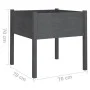 Jardinera de madera maciza de pino gris 70x70x70 cm de vidaXL, Maceteros y jardineras - Ref: Foro24-810813, Precio: 46,29 €, ...