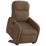 Sillón reclinable elevable de tela marrón en Sillones | Comprar online en Foru.es