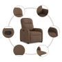 Sillón reclinable elevable de tela marrón en Sillones | Comprar online en Foru.es