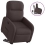 Sillón reclinable elevable tela marrón oscuro en Sillones | Comprar online en Foru.es