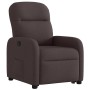 Sillón reclinable elevable tela marrón oscuro en Sillones | Comprar online en Foru.es