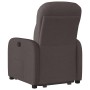 Sillón reclinable elevable tela marrón oscuro en Sillones | Comprar online en Foru.es