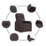 Sillón reclinable elevable tela marrón oscuro en Sillones | Comprar online en Foru.es