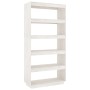 Estantería/divisor de espacios pino blanco 80x35x167 cm de vidaXL, Librerías y estanterías - Ref: Foro24-810895, Precio: 126,...