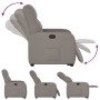 Sillón reclinable elevable tela gris taupe en Sillones | Comprar online en Foru.es