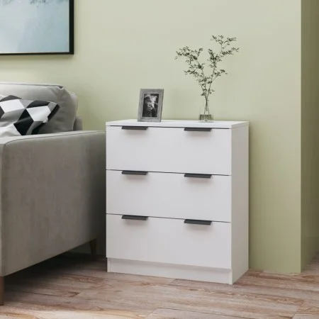 Aparador de madera contrachapada blanco 60x30x70 cm de vidaXL, Aparadores - Ref: Foro24-811070, Precio: 68,05 €, Descuento: %