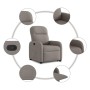 Sillón reclinable elevable tela gris taupe en Sillones | Comprar online en Foru.es