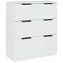 Aparador de madera contrachapada blanco 60x30x70 cm de vidaXL, Aparadores - Ref: Foro24-811070, Precio: 68,05 €, Descuento: %