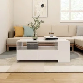 White engineered wood coffee table 102x55x42 cm by vidaXL, Coffee table - Ref: Foro24-810917, Price: 86,83 €, Discount: %