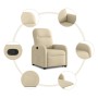 Sillón reclinable elevable de tela color crema en Sillones | Comprar online en Foru.es