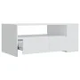 White engineered wood coffee table 102x55x42 cm by vidaXL, Coffee table - Ref: Foro24-810917, Price: 86,83 €, Discount: %