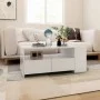 White engineered wood coffee table 102x55x42 cm by vidaXL, Coffee table - Ref: Foro24-810917, Price: 86,83 €, Discount: %