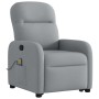 Sillón de masaje reclinable de pie de tela gris claro en Sillones | Comprar online en Foru.es