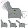 Sillón de masaje reclinable de pie de tela gris claro en Sillones | Comprar online en Foru.es