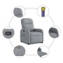 Sillón de masaje reclinable de pie de tela gris claro en Sillones | Comprar online en Foru.es