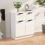 Aparador de madera contrachapada blanco brillante 60x30x70 cm de vidaXL, Aparadores - Ref: Foro24-811094, Precio: 82,63 €, De...