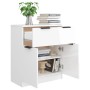 Aparador de madera contrachapada blanco brillante 60x30x70 cm de vidaXL, Aparadores - Ref: Foro24-811094, Precio: 82,63 €, De...