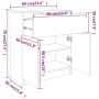Aparador de madera contrachapada blanco brillante 60x30x70 cm de vidaXL, Aparadores - Ref: Foro24-811094, Precio: 82,63 €, De...