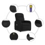 Sillón reclinable de masaje elevable tela negro en Sillones | Comprar online en Foru.es