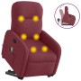Sillón reclinable de masaje elevable tela rojo tinto en Sillones | Comprar online en Foru.es