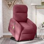 Sillón reclinable de masaje elevable tela rojo tinto en Sillones | Comprar online en Foru.es