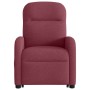 Sillón reclinable de masaje elevable tela rojo tinto en Sillones | Comprar online en Foru.es