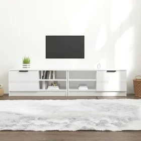 TV cabinet 2 pcs glossy white plywood 80x35x36.5cm by vidaXL, TV Furniture - Ref: Foro24-811479, Price: 99,58 €, Discount: %
