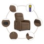 Silla de masaje reclinable de pie de tela marrón en Sillones | Comprar online en Foru.es