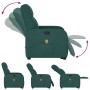 Silla de masaje reclinable de pie de tela verde oscura en Sillones | Comprar online en Foru.es