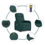 Silla de masaje reclinable de pie de tela verde oscura en Sillones | Comprar online en Foru.es