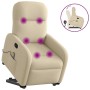 Silla de masaje reclinable de pie de tela color crema en Sillones | Comprar online en Foru.es