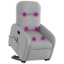 Sillón de masaje reclinable de pie de tela gris nube en Sillones | Comprar online en Foru.es