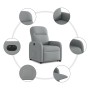 Sillón eléctrico reclinable elevable de tela gris claro en Sillones | Comprar online en Foru.es