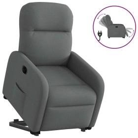 Sillón eléctrico reclinable elevable de tela gris oscuro en Sillones | Comprar online en Foru.es