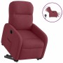 Sillón eléctrico reclinable elevable de tela rojo tinto en Sillones | Comprar online en Foru.es
