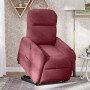 Sillón eléctrico reclinable elevable de tela rojo tinto en Sillones | Comprar online en Foru.es
