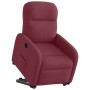 Sillón eléctrico reclinable elevable de tela rojo tinto en Sillones | Comprar online en Foru.es