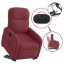 Sillón eléctrico reclinable elevable de tela rojo tinto en Sillones | Comprar online en Foru.es