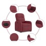 Sillón eléctrico reclinable elevable de tela rojo tinto en Sillones | Comprar online en Foru.es